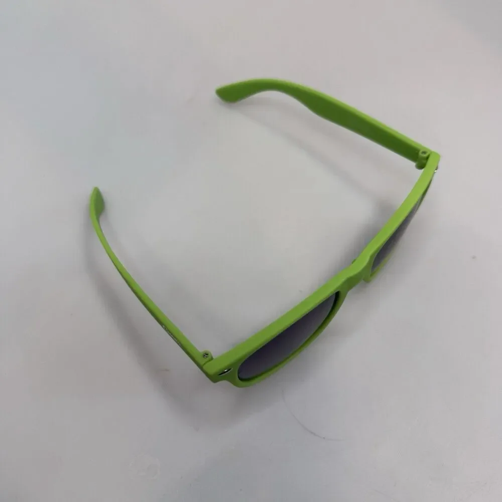 Raising Canes 80s Retro Classic Sunglasses Lime Green Matte UV400 NEW